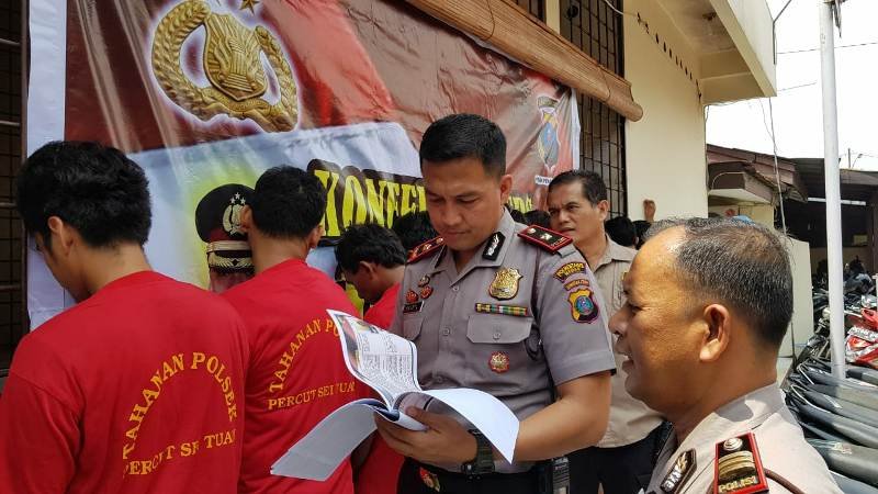 57 Bandit Ditangkap Tim Pegasus 3CN Polsek Percut Seituan
