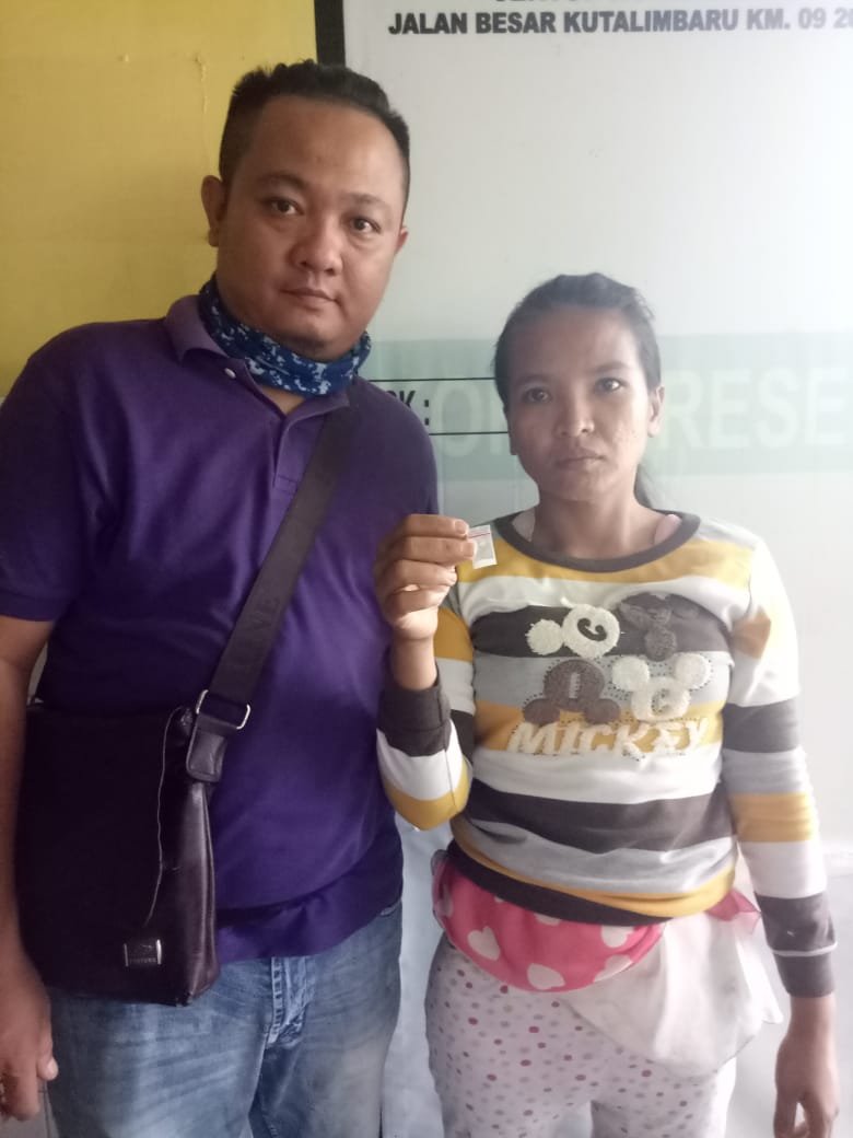 Usai Beli Sabu, Wanita Warga Johor Diciduk Polsek Kutalimbaru