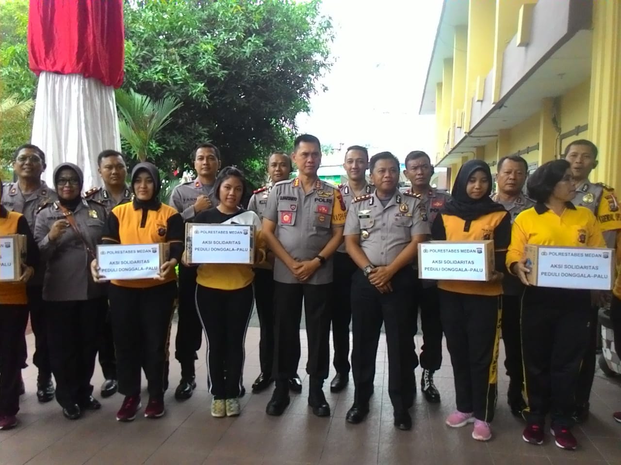 Polrestabes Medan Galang Dana Korban Gempa dan Tsunami Sulteng