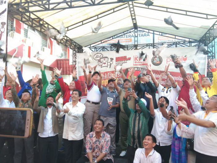 Pelepasan Merpati Tandai Deklarasi Kampanye Damai Pemilu 2019