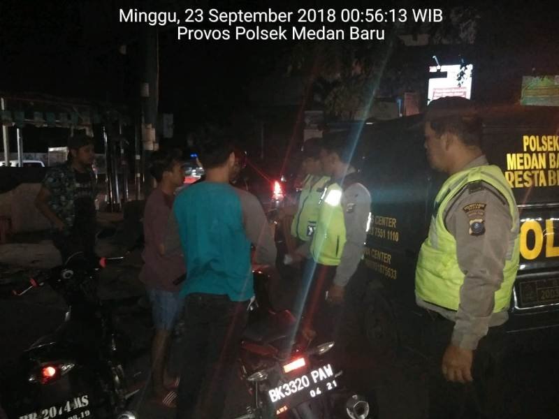 Polsek Medan Baru Cegah 3C dan Patroli Blue Light, Kita Jago Medan Aman dan Kondusif