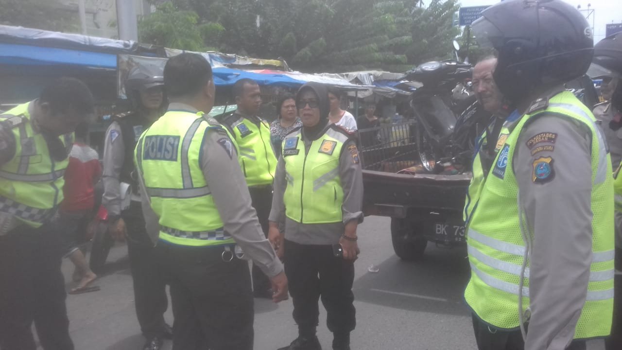 Kompol Hj Trila Murni SH Pimpin Ops Gakum Lantas