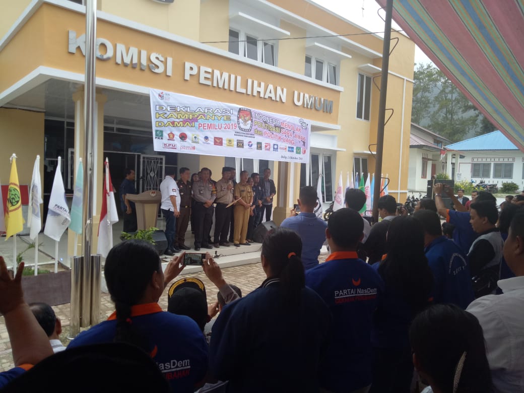 KPU Tobasa Gelar Deklarasi Kampanye Damai