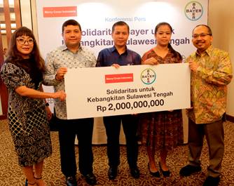 Bayer Sediakan Rp 2 M, Bantu Korban Bencana Di Sulteng