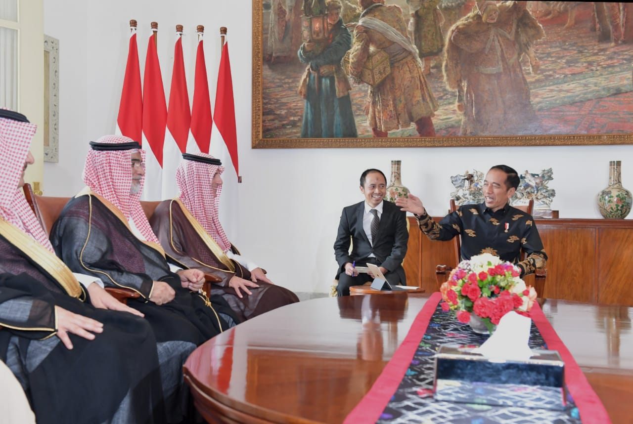 Presiden Jokowi Terima Kunjungan Menlu Arab Saudi di Istana Bogor
