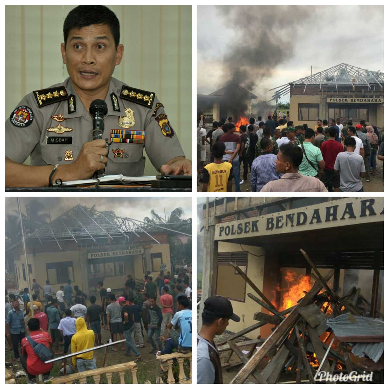 Mapolsek Bendahara Aceh Tamiang Dibakar Massa, Kapolda Aceh : Copot Kapolsek