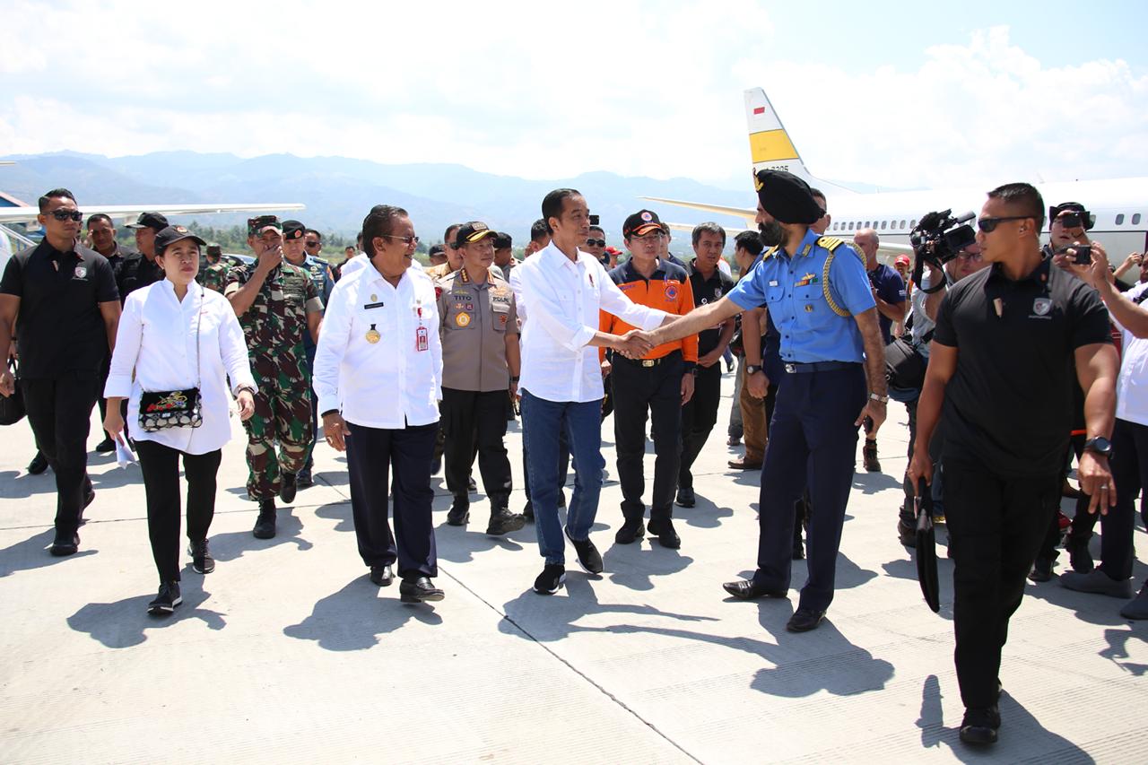 Kapolri dan Panglima TNI Dampingi Kunker Ke-2 Presiden RI di Palu dan Donggala