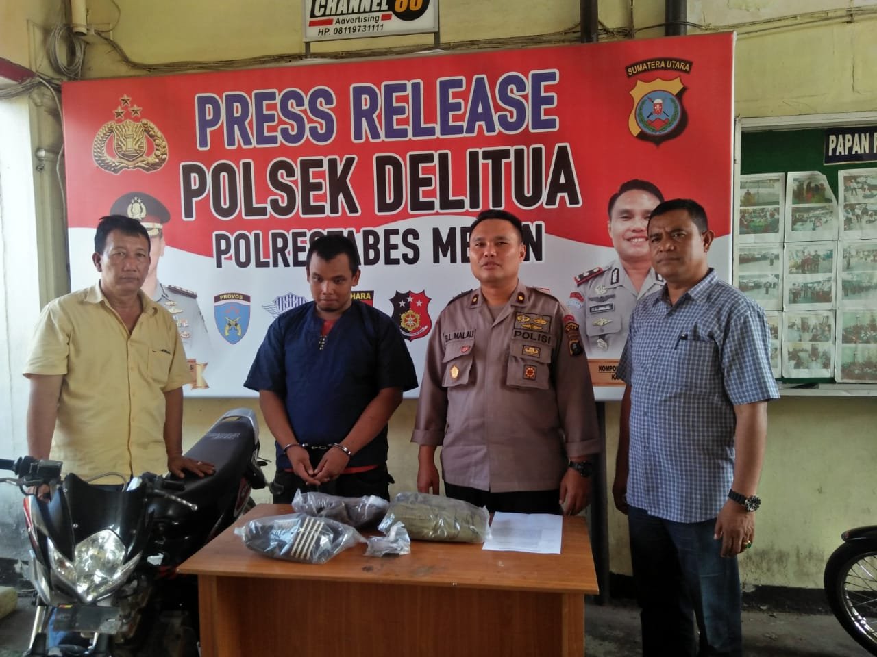 Polsek Delitua Ciduk Pelaku Curanmor DPO 2 Bulan