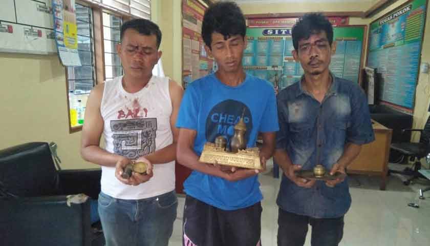 Polsek Medan Area Amankan Tiga Pencuri Bongkar Rumah