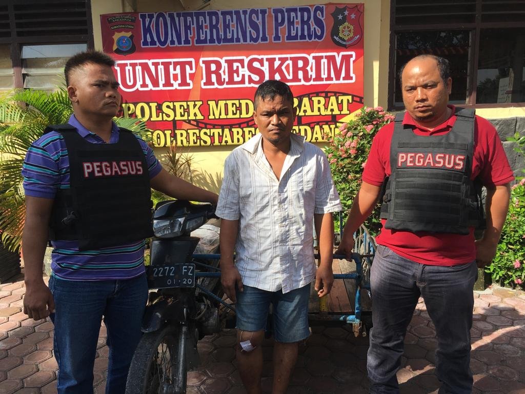 Aban Tato Pelaku Curat Diringkus Pegasus Medan Barat