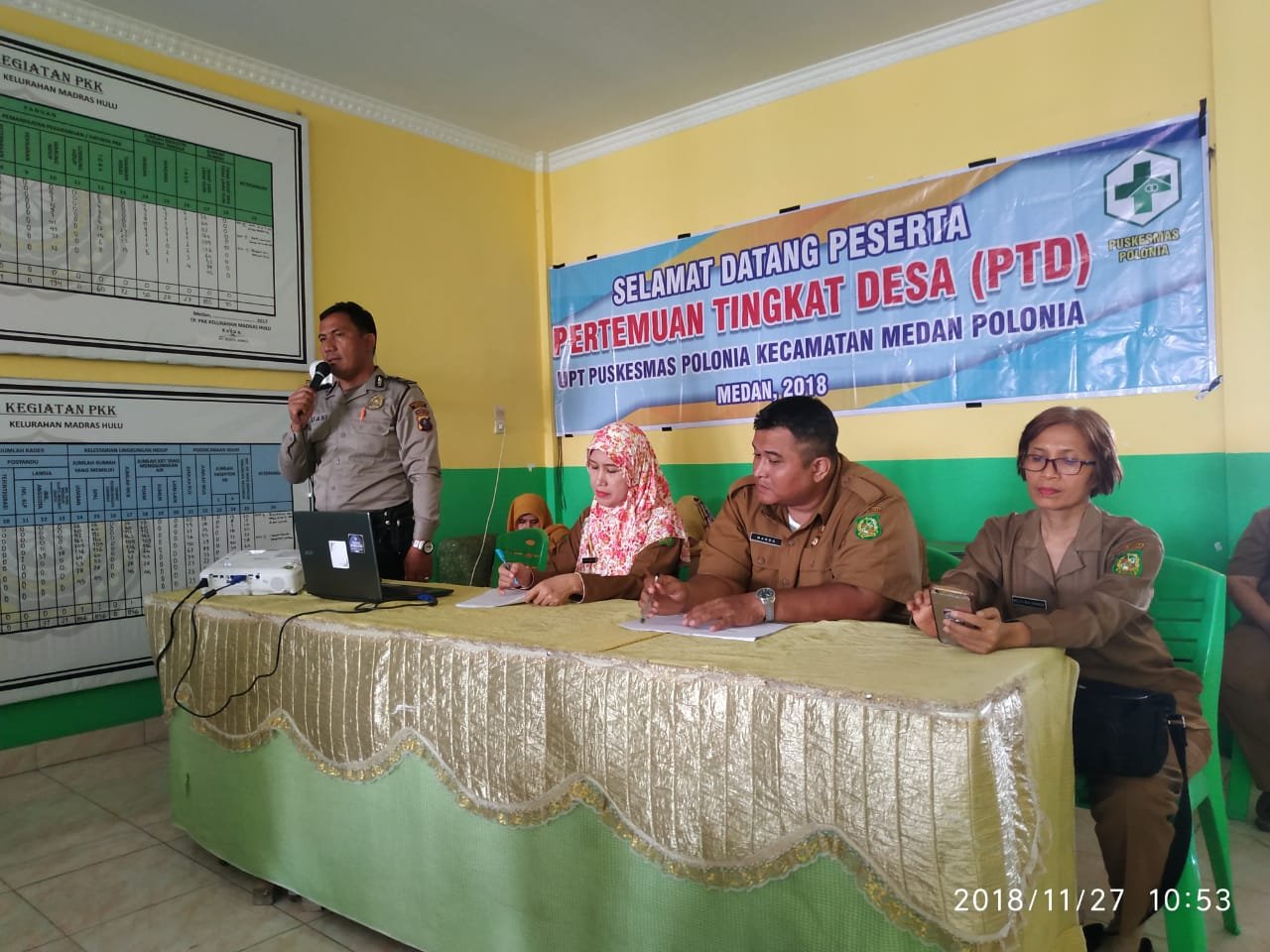 Bhabinkamtibmas Madras Hulu Sampaikan Pesan Kamtibmas