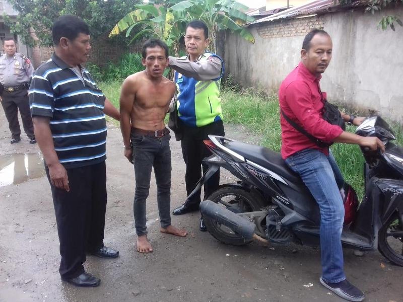 Polsek Patumbak GKN di Pasar 12 Desa Marendal, Seorang Pengedar dan Sabu Diamankan