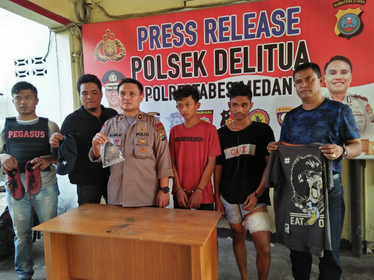 Polsek Delitua Tembak 1 Dari 2 Pelaku Curanmor