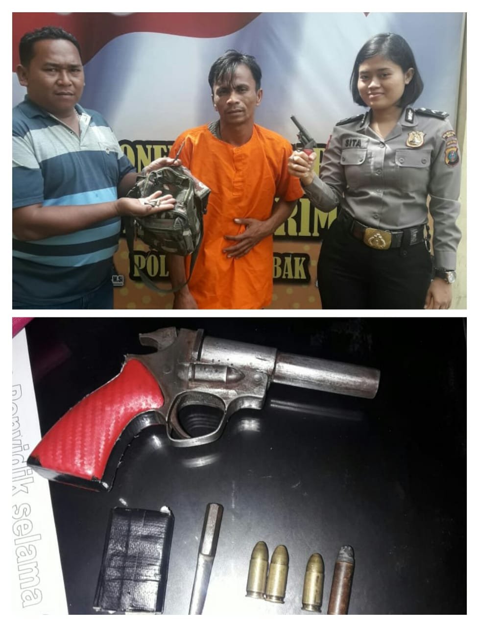 Pegasus Patumbak Ringkus Warga Jambi, Senpi Berikut 4 Amunisi Diamankan