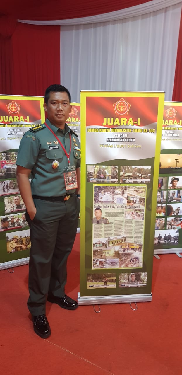 Kapendam I/BB Raih Juara 1 Lomba Karya Jurnalistik TMMD Ke 103 Tahun 2018