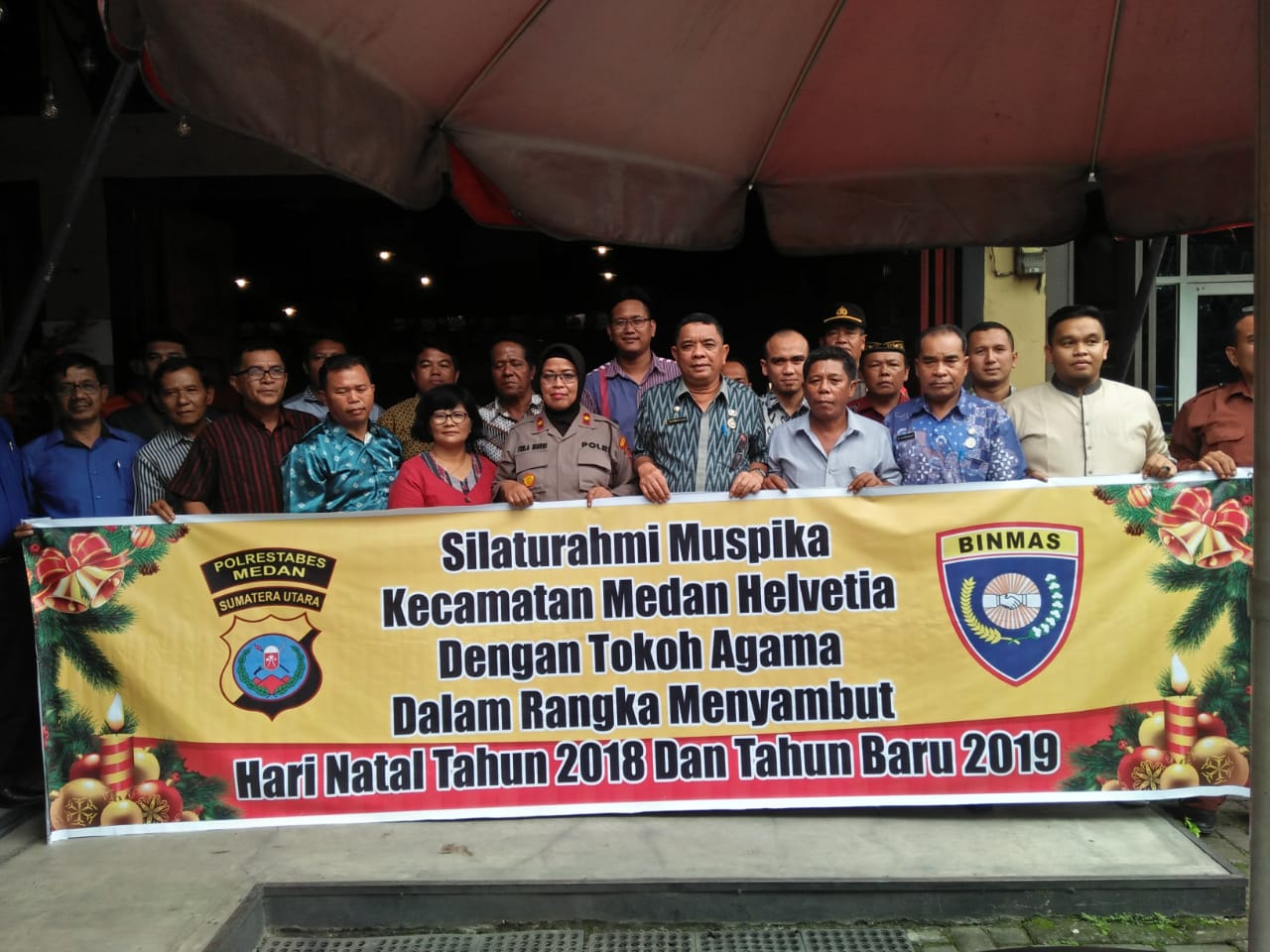 Sambut Natal 2018 dan Tahun Baru 2019, Muspika Medan Helvetia dan Tokoh Agama Kristiani Bersilaturahmi