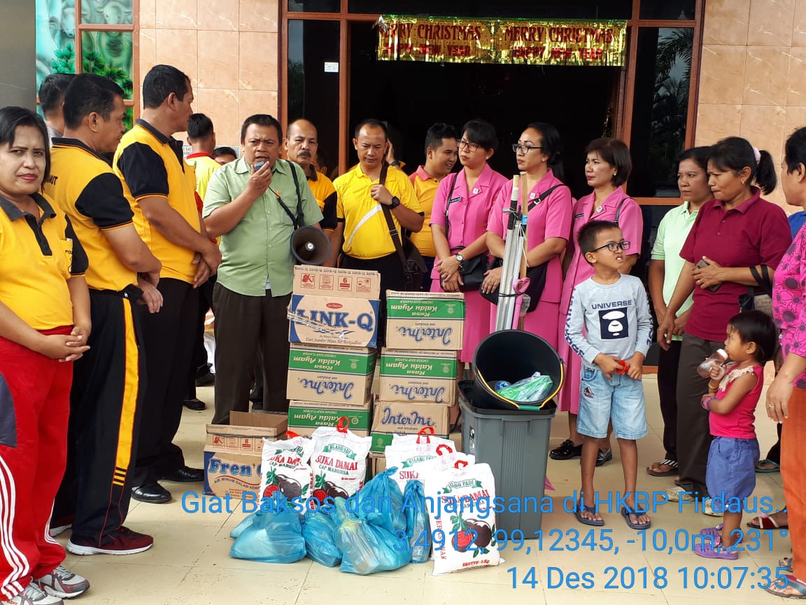 Jumat Berkah, Polres Sergai Gelar Bhakti Sosial di Gereja Methodis dan Gereja HKBP Firdaus
