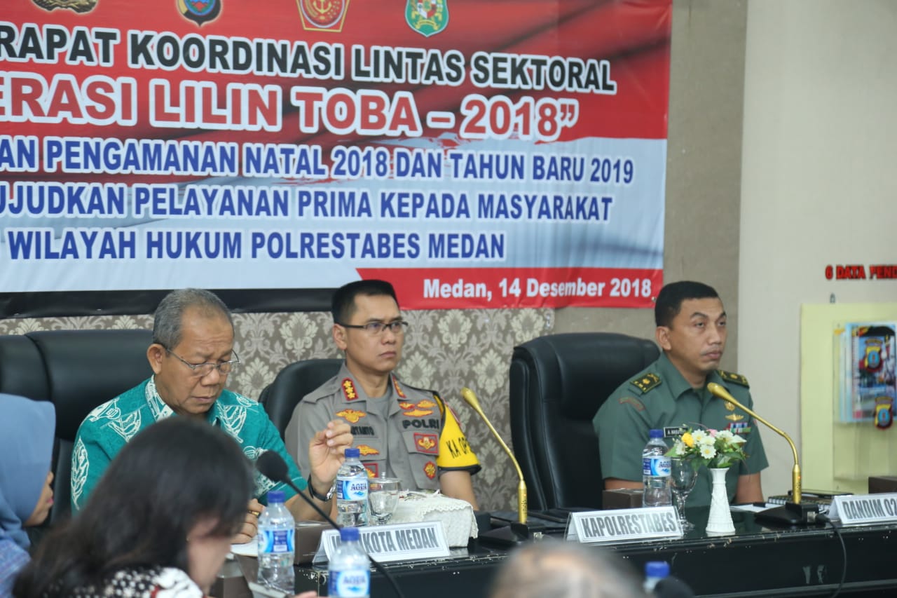 Kapolrestabes Medan Pimpin Rapat Koordinasi Lintas Sektoral Ops Lilin Toba 2018