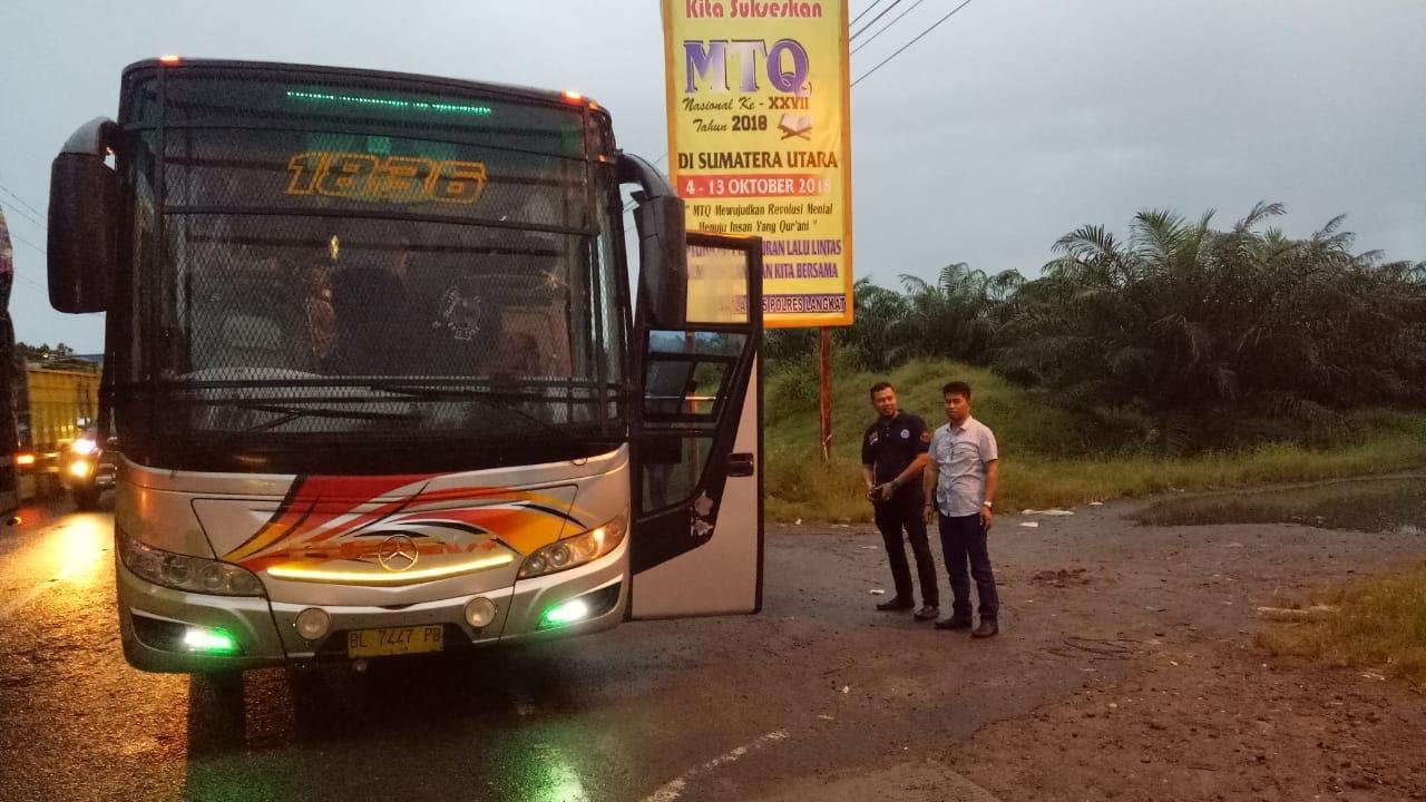 Persempit Ruang Jalur Distribusi Narkoba, Poldasu dan Polres Razia Penumpang Kendaraan Umum