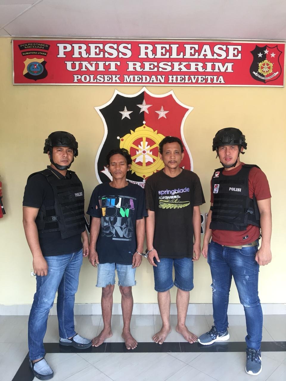 Pegasus Helvetia Ringkus 2 Pembobol Ruko di Komplek Griya Riatur