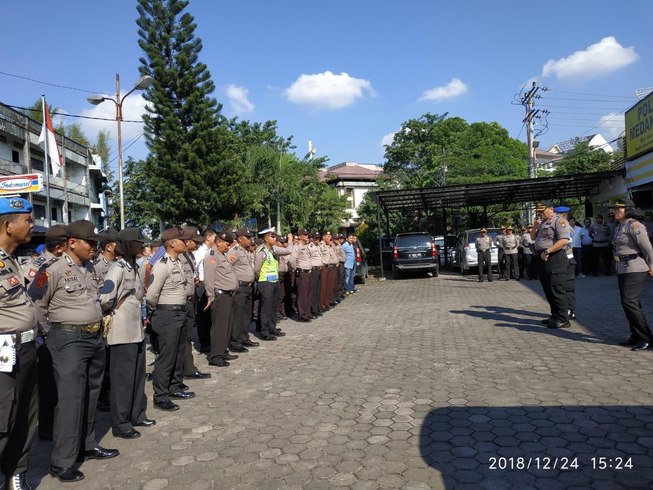 Pimpim Apel Kesiapan Pengamanan Natal, Kapolsek Medan Baru Sampaikan Ini Ke Personel