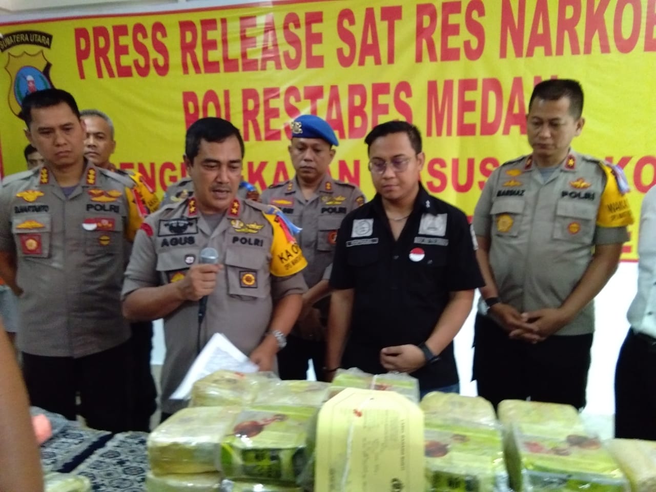 Polrestabes Medan Ungkap Peredaran Narkotika Jaringan Internasional, 45 Kg Shabu dan 40 Ribu Butir Ekstadi Serta Keyvitamin Diamankan
