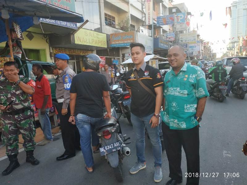 Pedagang Petasan di Wilkum Polsek Medan Baru Disweping