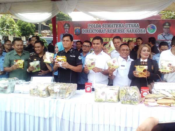 Dit Resnarkoba Polda Sumut Musnahkan 130 Kg Sabu dan 159 Pil Ekstasi
