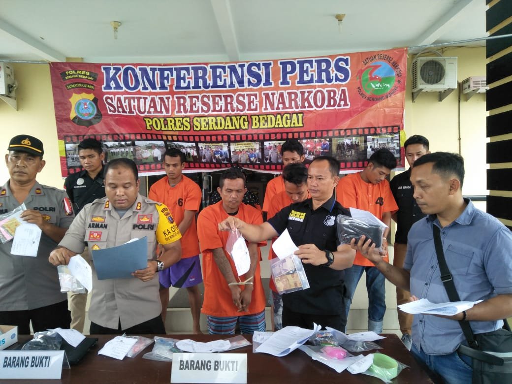 Sat Narkoba Polres Sergei Ringkus 6 Pelaku Penyalah Gunaan Narkoba