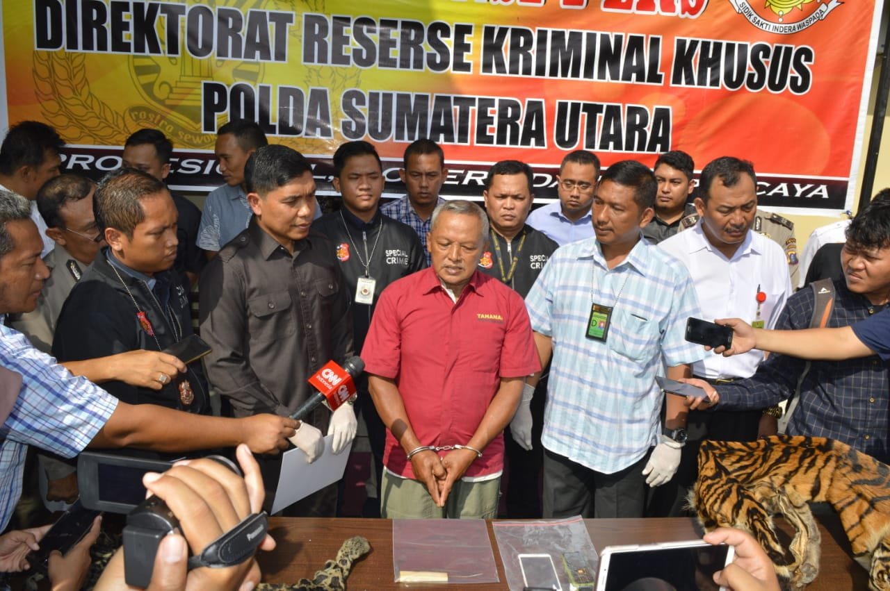 Poldasu Ungkap Penjualan Dua Kulit Hewan Dilindungi