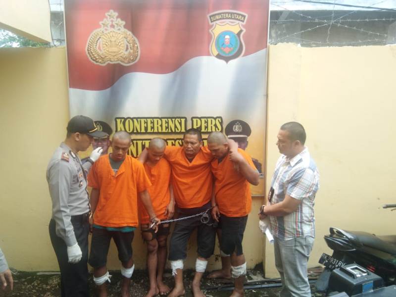 Polsek Patumbak Paparkan Dua Kasus 3C, 5 dari 8 Tersangka Dipelor