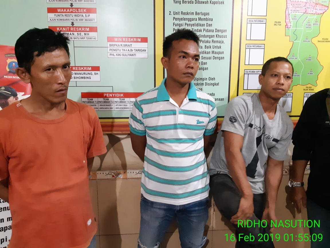 Viral Via Medsos, Tiga Preman Dibekuk Pegasus Polsek Patumbak
