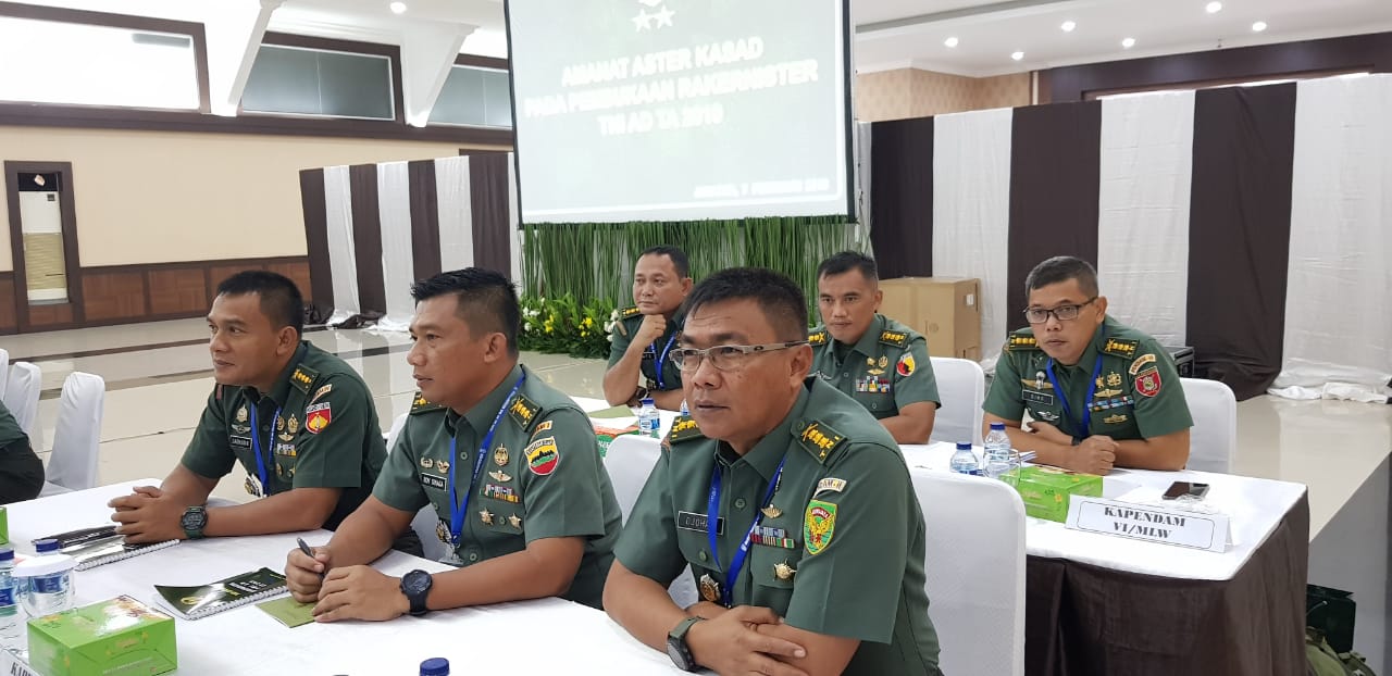 Asterdam, Kapendam dan Para Kasiterrem Kodam I/BB Ikuti Rakernister TNI AD 2019