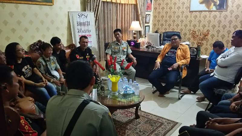 Pemred SUMUT24 Rianto SH Terima Audiensi Panitia Pelantikan KBPP Polri Sektor Medan Kota
