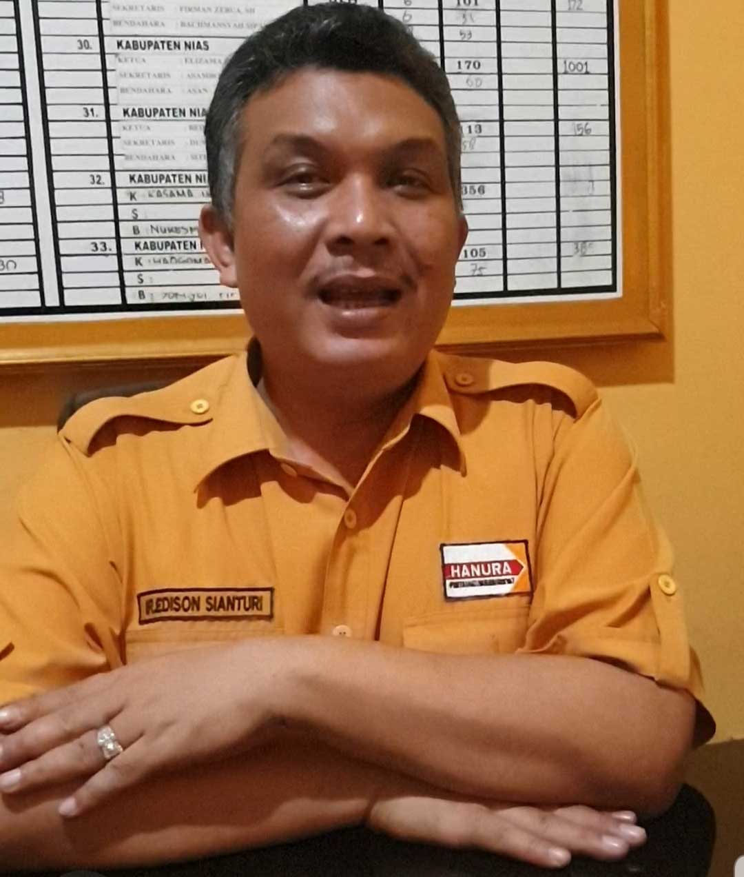 Sekretaris DPD Hanura Sumut Edison Sianturi : Caleg Kompeten Menangkan Pileg 2019