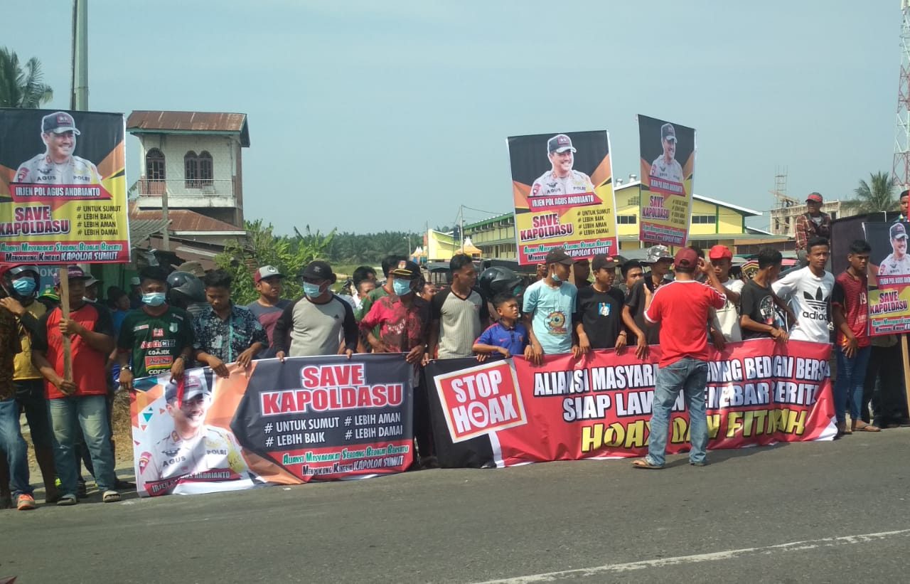 Aliansi Masyarakat Sergai Bersatu Gelar Aksi Solidaritas Dukung Kinerja Kapoldasu
