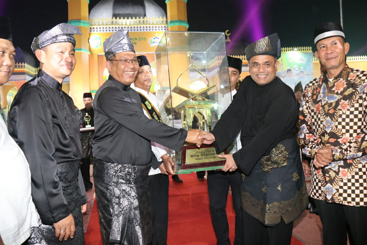 Wakil Wali Kota Medan Ir H Akhyar Nsution Msi Tutup MTQ ke-52, Medan Selayang Tuan Rumah MTQ ke-53 Kota Medan tahun 2020