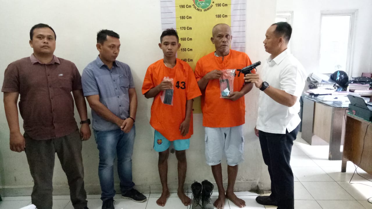 GKN Polres Sergei Ringkus Pegedar dan Pemasok Shabu, Sepucuk Senpi Jenis Air Softgun Turut Diamankan