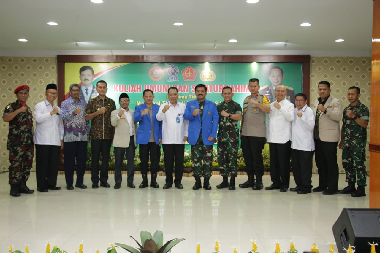 Kapolri Bersama Panglima TNI Memberikan Kuliah Umum di UMSU