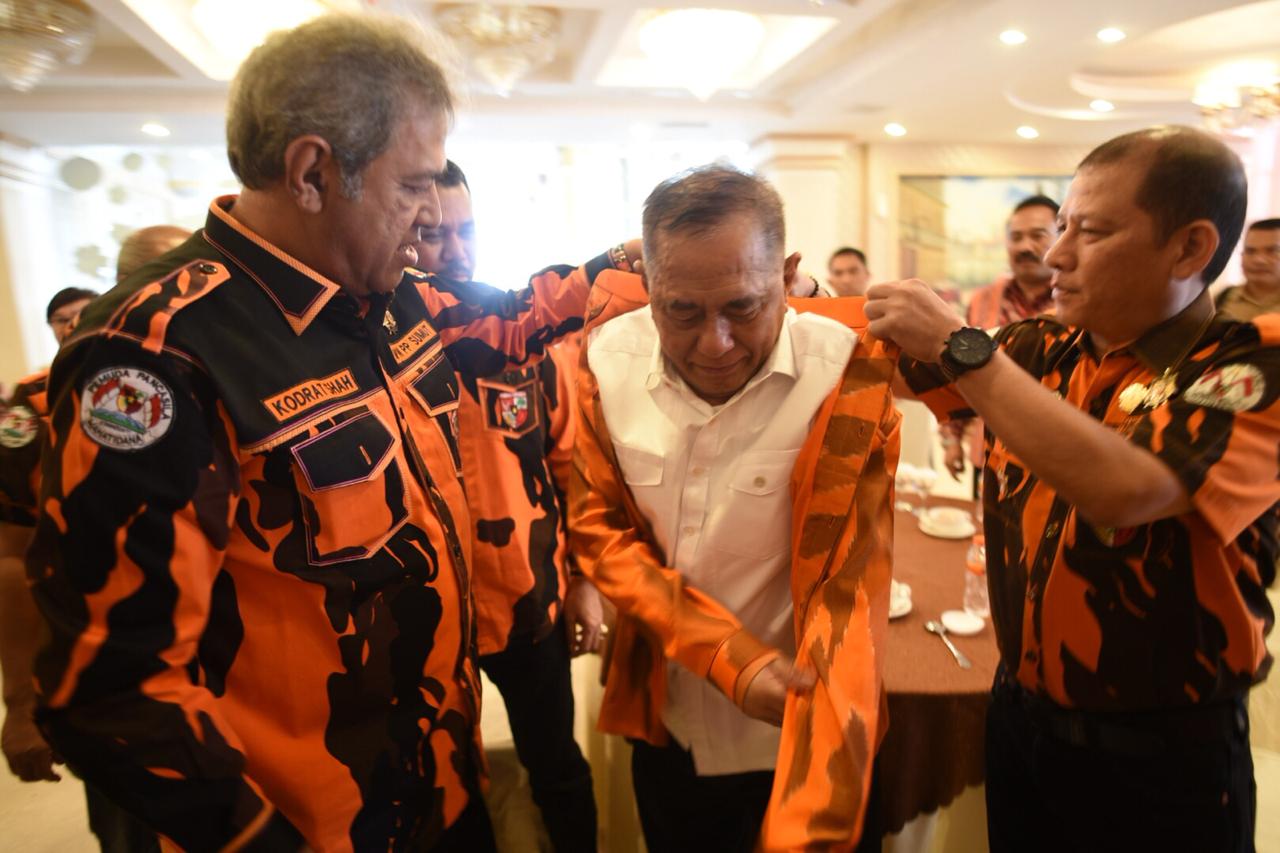 Menhan Hadiri Apel Siaga Pemuda Pancasila Sumut