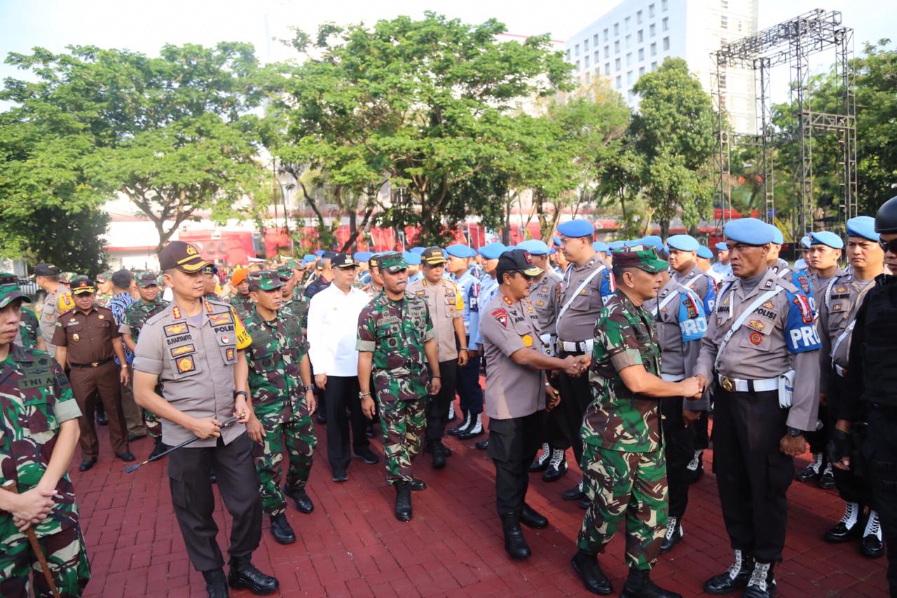Kapolrestabes Medan Hadiri Apel Gelar Pasukan di Lapangan Benteng Medan