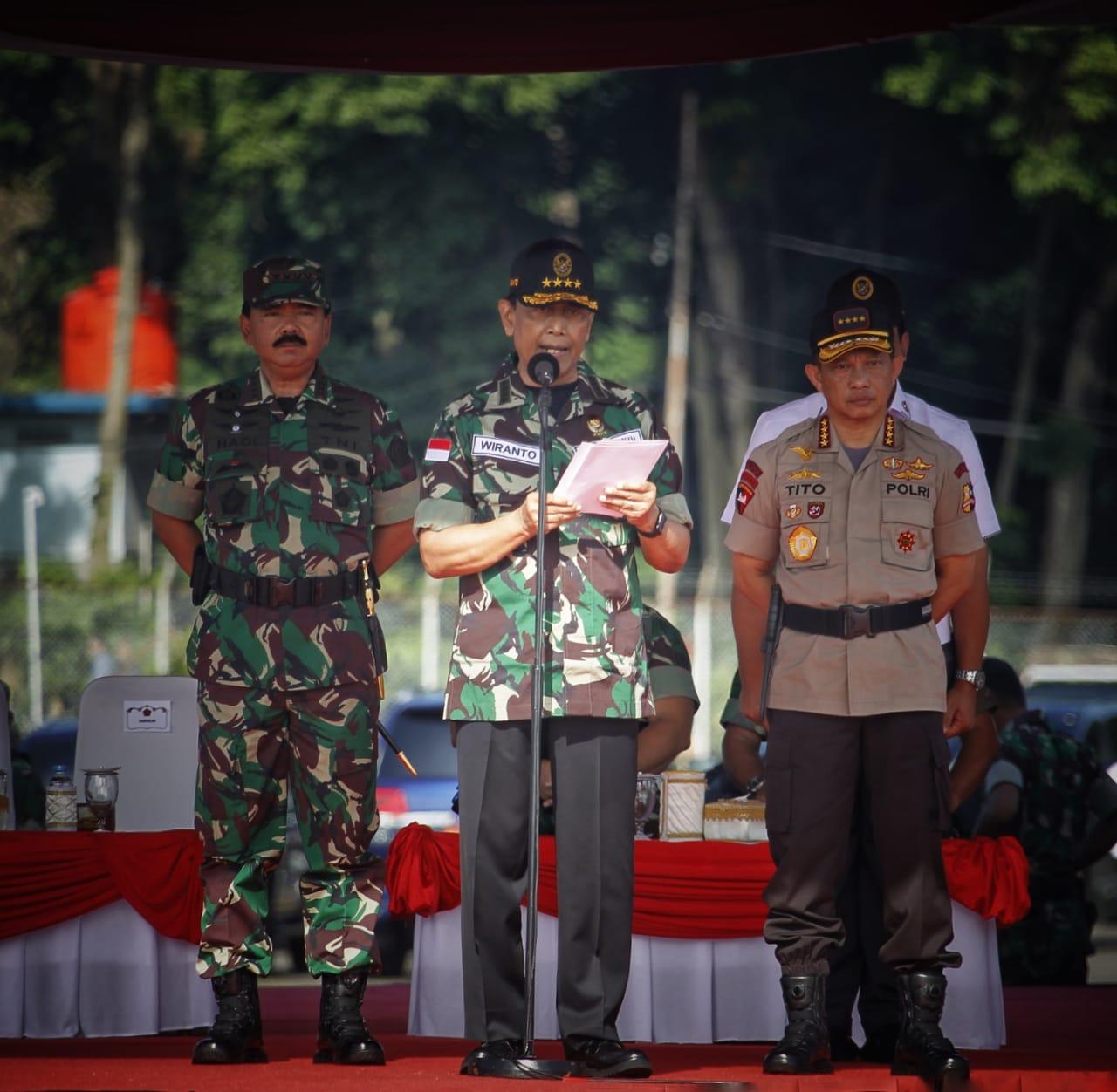 Menkopolhukam Pimpin Gelar Pasukan TNI-Polri Menghadapi Pemilu 2019