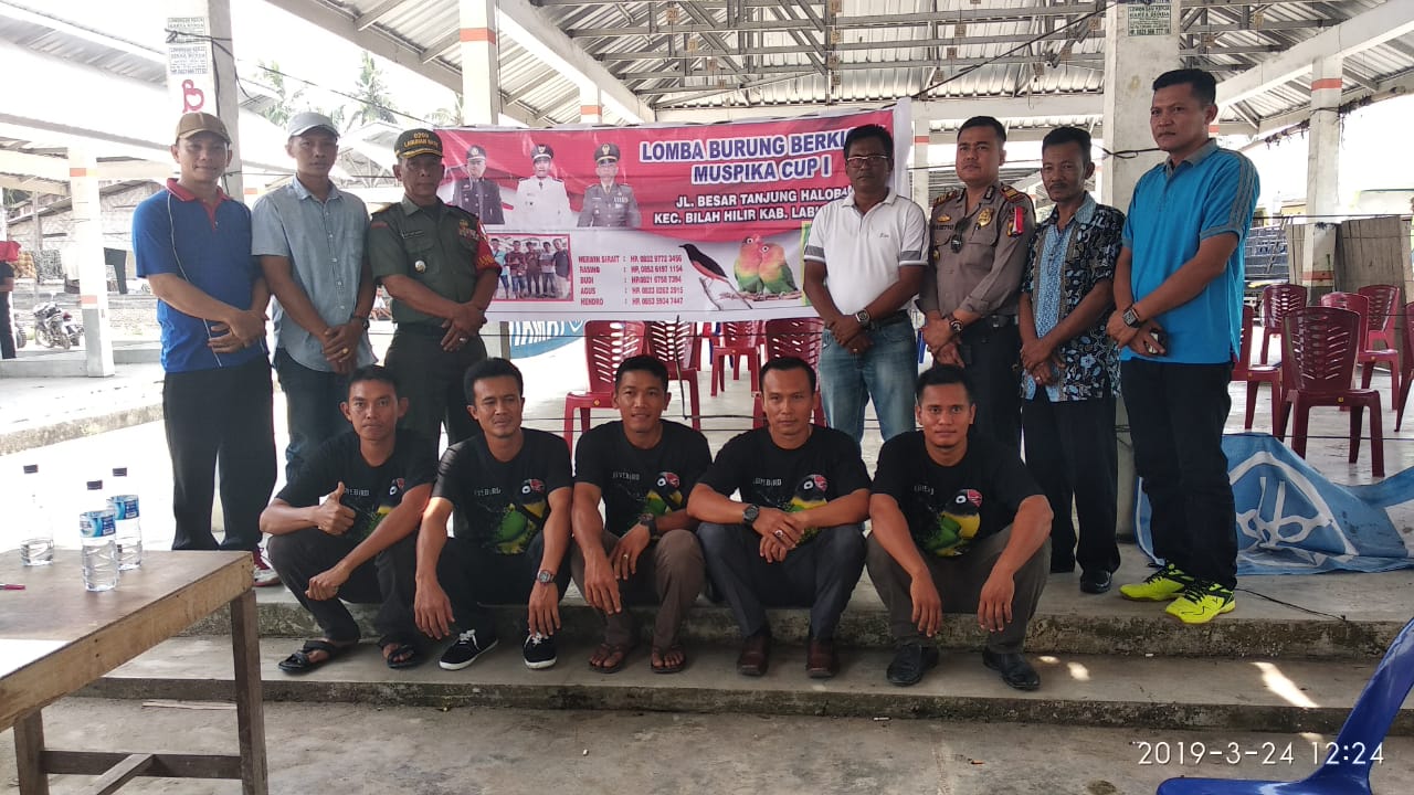 Muspika Bilah Hilir Gelar Lomba Kicau Burung Cap I di Tanjung Haloban