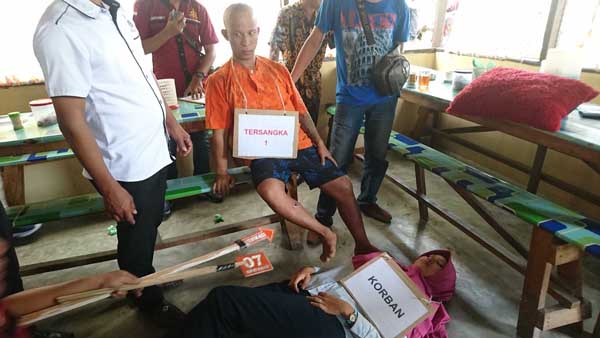 Rekontruksi Pembunuhan Janda Penjual Kopi, Agus Salim Injak Tubuh Korban Lebih dari 10 Kali