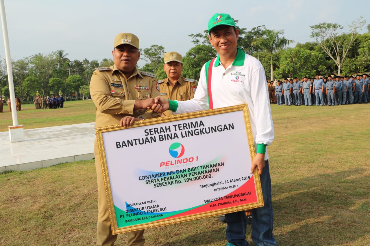 Pemko T Balai Terima Bantuan CRS Dari PT Pelindo I (Persero)