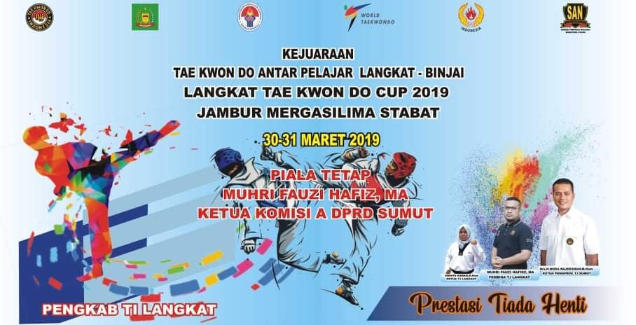 Muhri Fauzi Hafiz Perebutkan Piala Kejuaraan Taekwondo Pelajar se Langkat â€“ Binjai