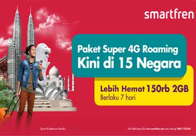 Smartfren Internasional Roaming Package Hadir di 15 Negara