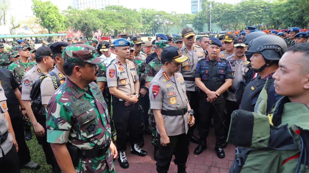 Dihadapan Kapolri dan Panglima TNI, 22 Ribu Personil Gabungan Siap Mengamankan Pemilu 2019 di Sumut