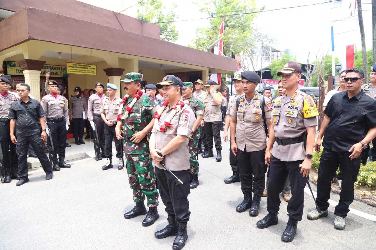Kapolrestabes Medan Menerima Kunker Panglima TNI dan Kapolri