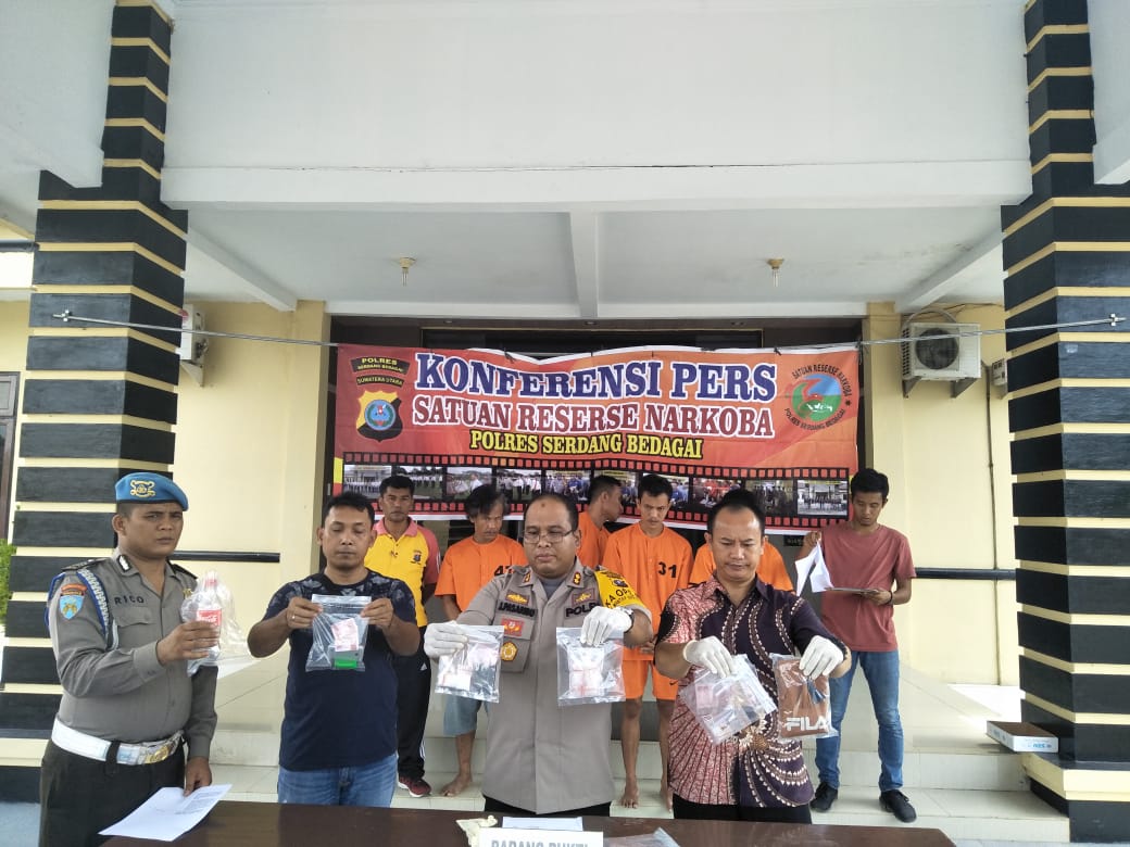 GKN di 3 Lokasi, Satres Narkoba Sergei Ringkus 4 Orang Pengedar Shabu